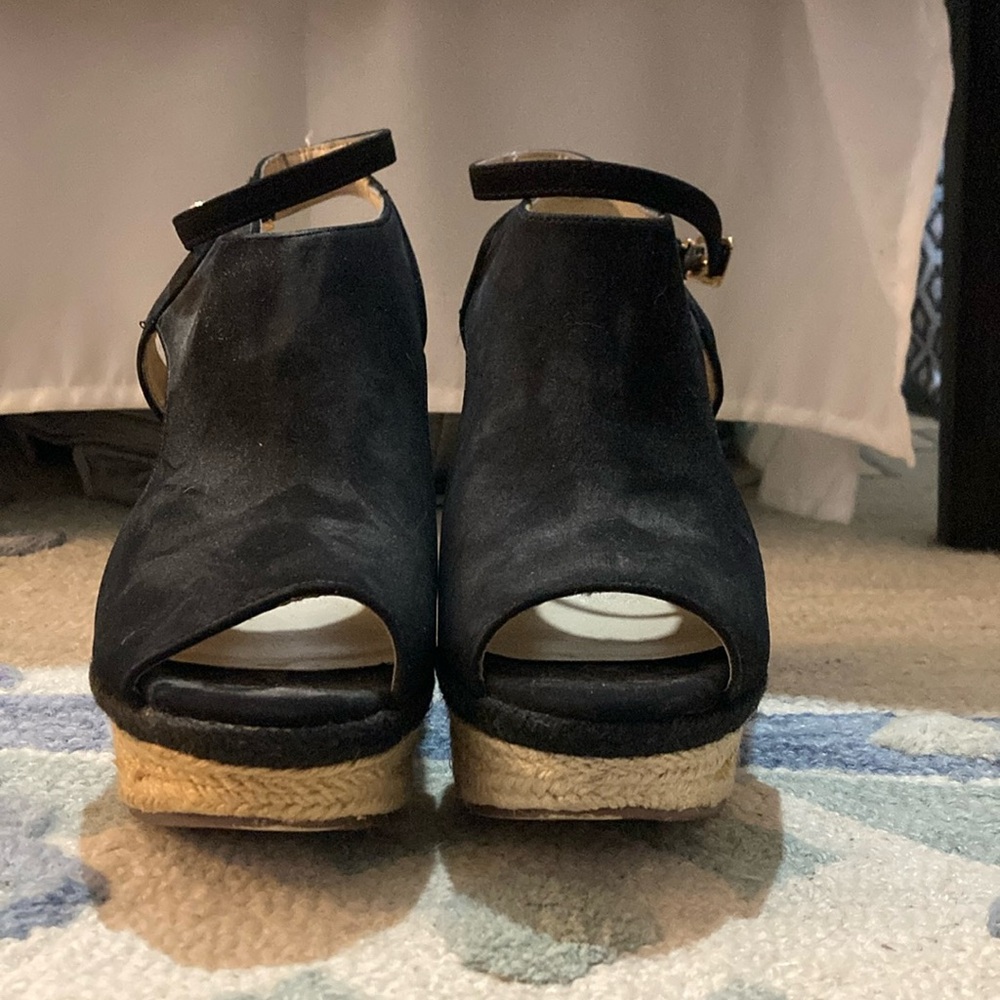 Black platform wedges